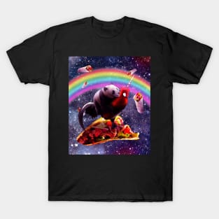 Space Panda Riding Chicken Unicorn - Taco & Burrito T-Shirt